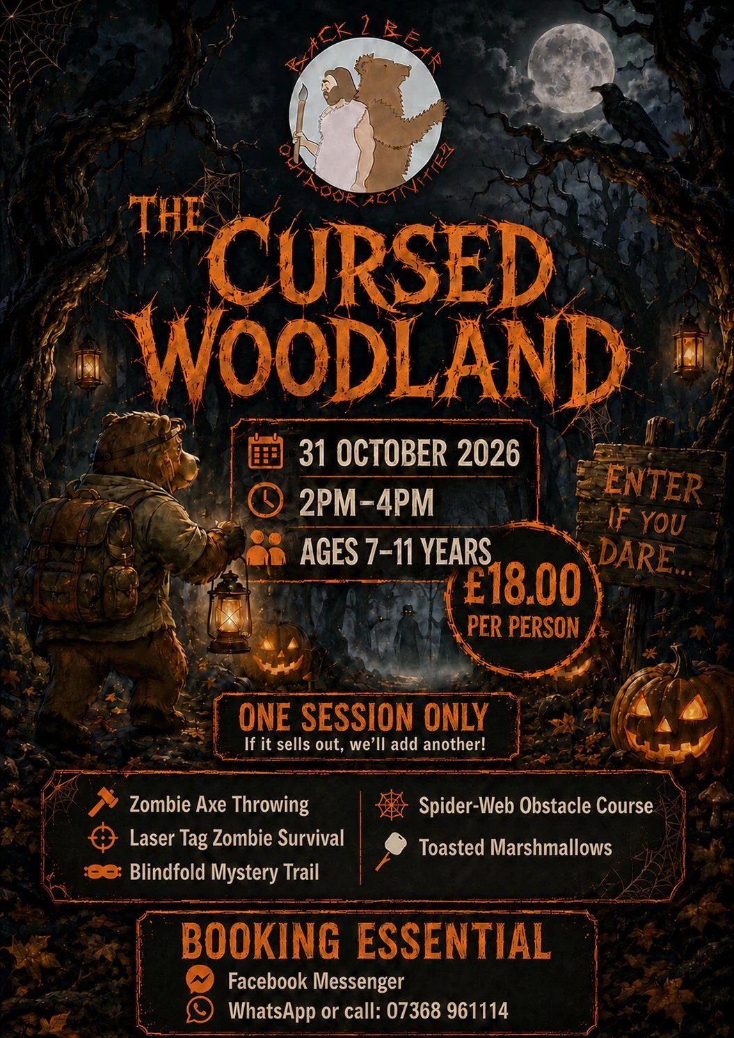 The Cursed Woodland Halloween event poster