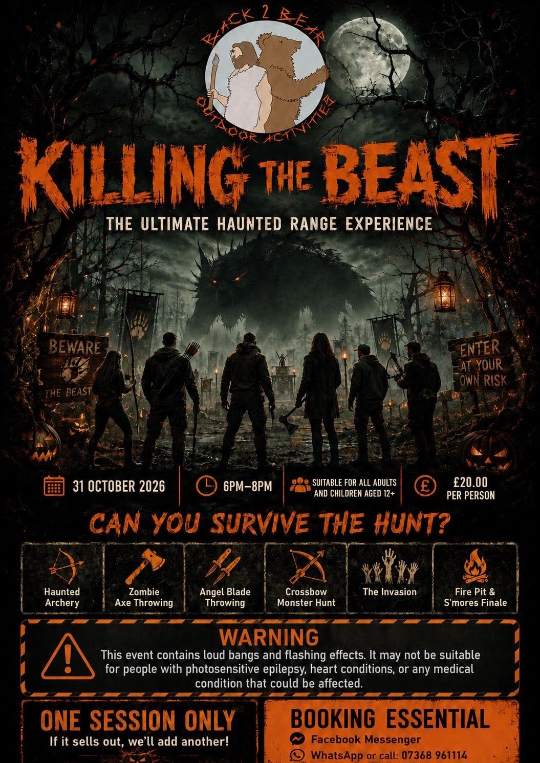 Killing the Beast haunted range experience poster