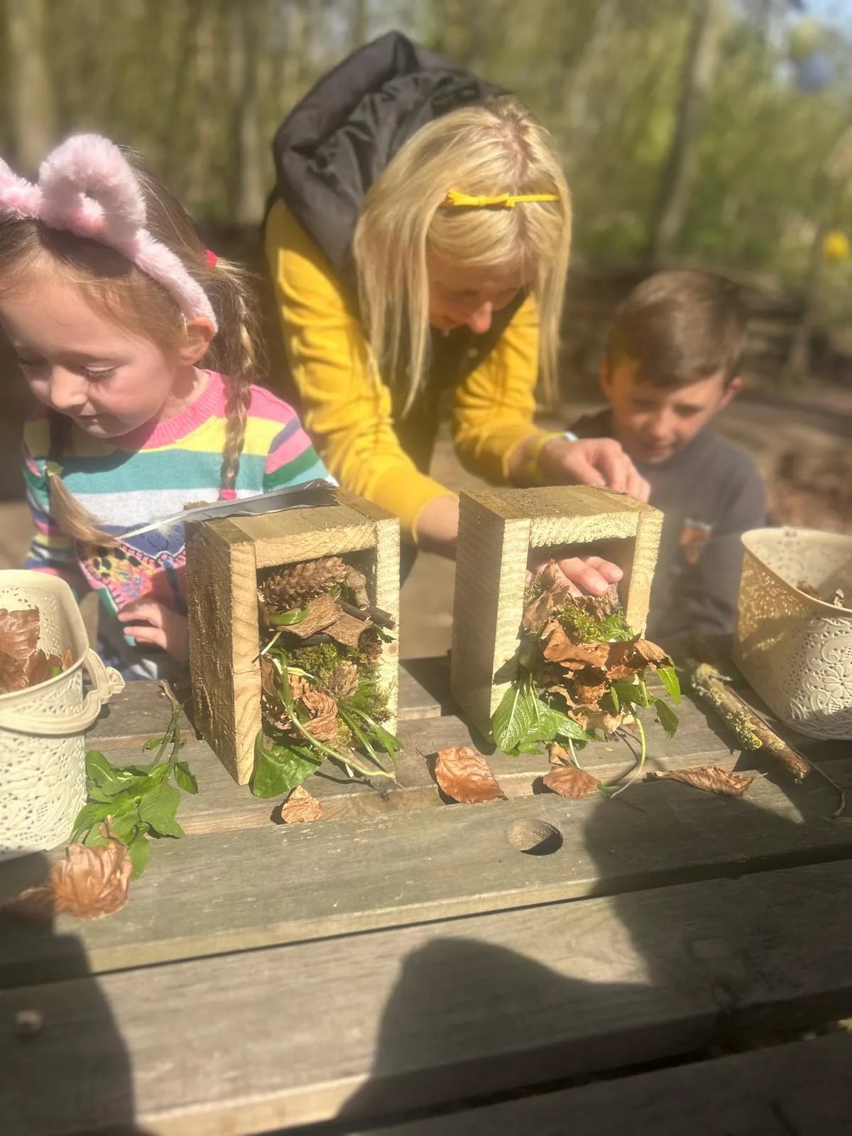 Bug hut building at Back 2 Bear
